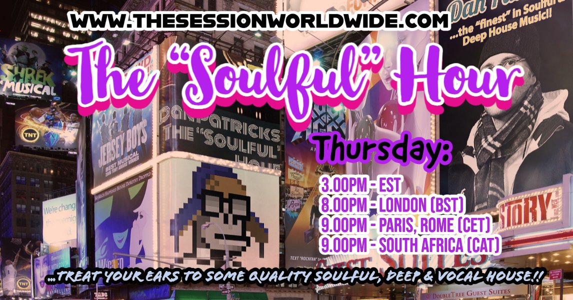 DJ_DanPatricks's tweet photo. Make sure you are "TUNED IN" tomorrow for my brand new & fresh out of the box #TheSoulfulHour spreading some #Goodvibes around the "🌍"!!
#Thursdayvibes #housevibes #soulfulhouse #housesession #goodmusic #deephouse #funkyhouse #vocalhouse #radioshow #THESPECIALISTZ 🤩🎧 https://t.co/Kz2YT605sq