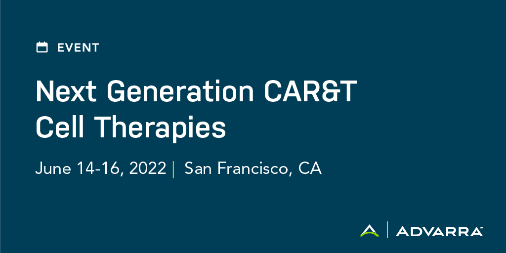 Advarra is attending CAR & T Cell Therapie’s conference on “Improving the Safety and Efficacy of Your Novel CAR Modalities Through Translational Science and Cutting Edge Clinical Data”. We are excited to discuss innovations in CAR-T Therapy: bit.ly/3zGLwxw