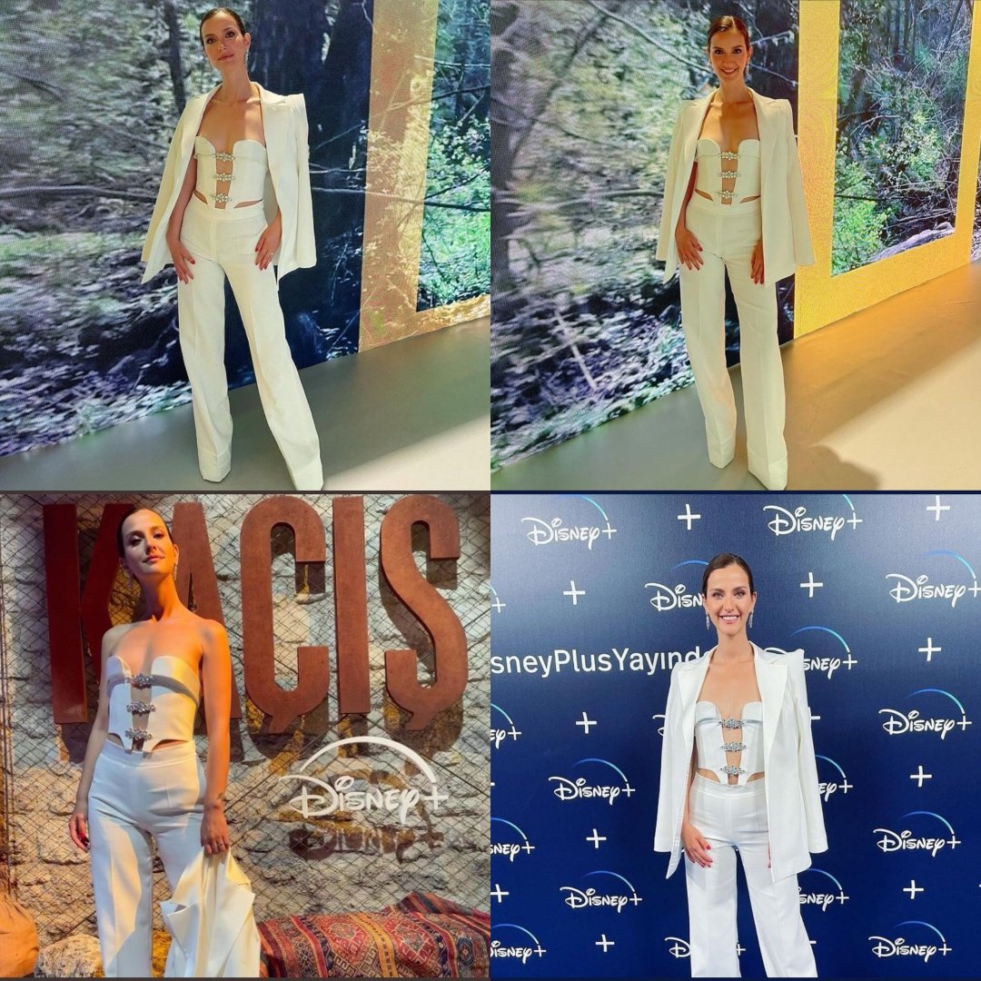 Dün akşam düzenlenen #DisneyPlus lansmanına katılım gösteren #İremHelvacıoğlu oldukça zarif ve şık bir kıyafetle yer almış. Çok güzel taşımış kıyafeti. Güzelliğine zaten diyecek yok. 🔥