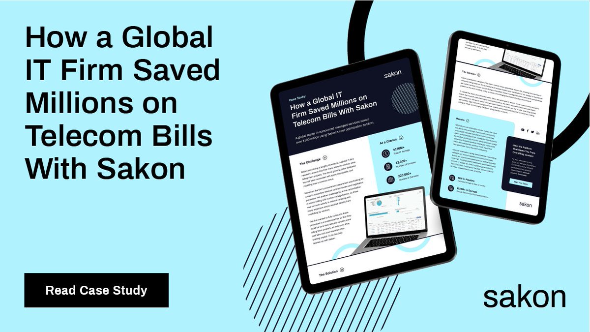 Learn How a Global IT Firm Saved Millions on Telecom Bills With Sakon, Read the full case study now! hubs.la/Q01dHHkk0