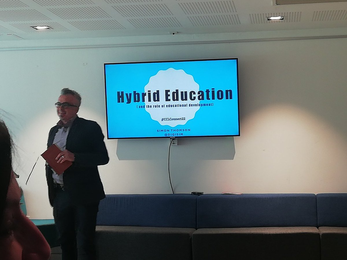 Dr Sarita Robinson (@Drsurvival) on Twitter photo 2022-06-15 17:00:53 B Enjoying the @UCLanCCL #CCLConnect22 conference. Simon Thomson talk on Hybrid learning noting the importance of the curriculum for student experience. @digisim B Enjoying the @UCLanCCL #CCLConnect22 conference. Simon Thomson talk on Hybrid learning noting the importance of the curriculum for student experience. @digisim