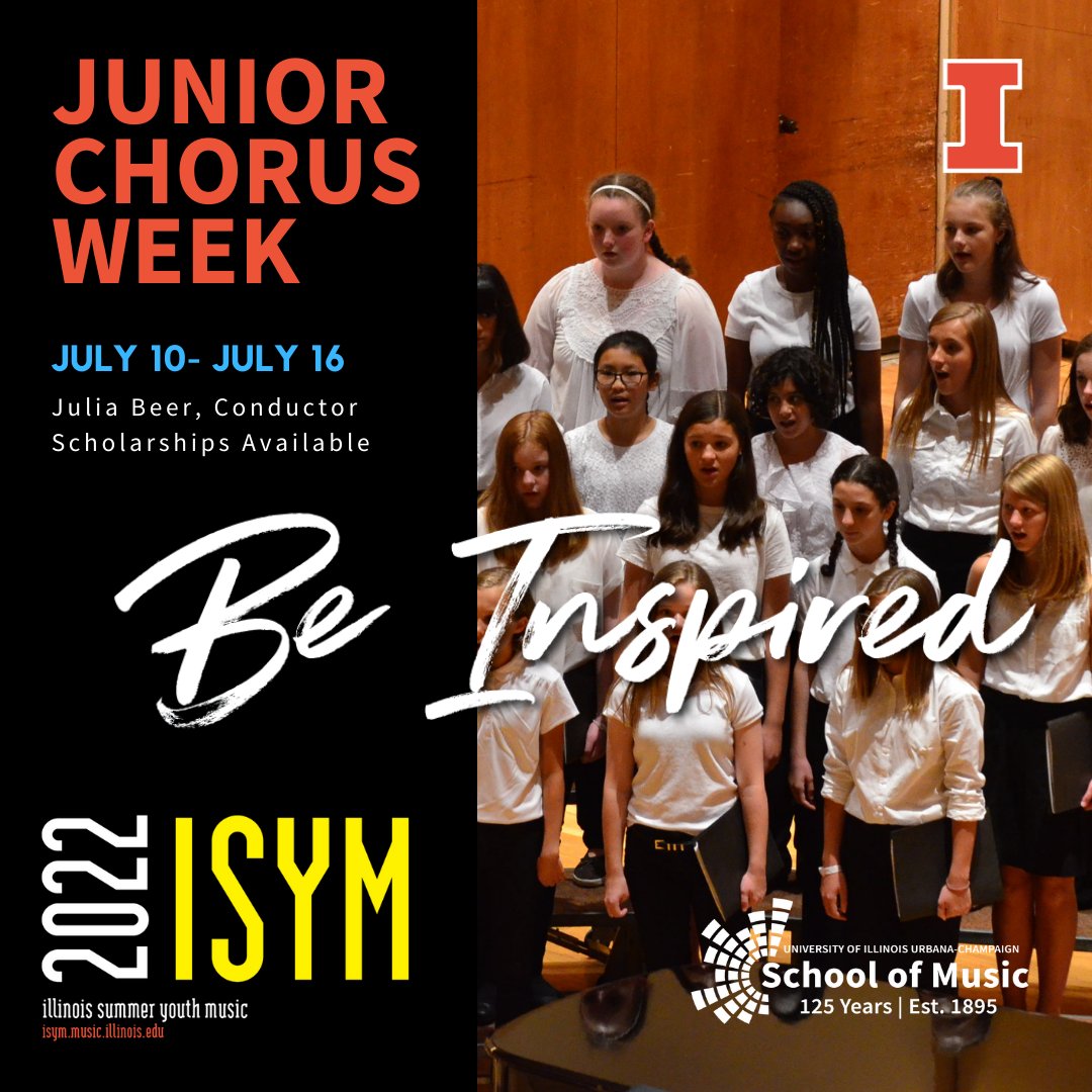 ISYM_UIUC's tweet photo. If you're a junior high school student looking to build your musicianship, check out our Junior Chorus program on July 10-16.

Link in bio to apply! 😎🎶

#isym #illinoismusic https://t.co/hb2yqxiM2D
