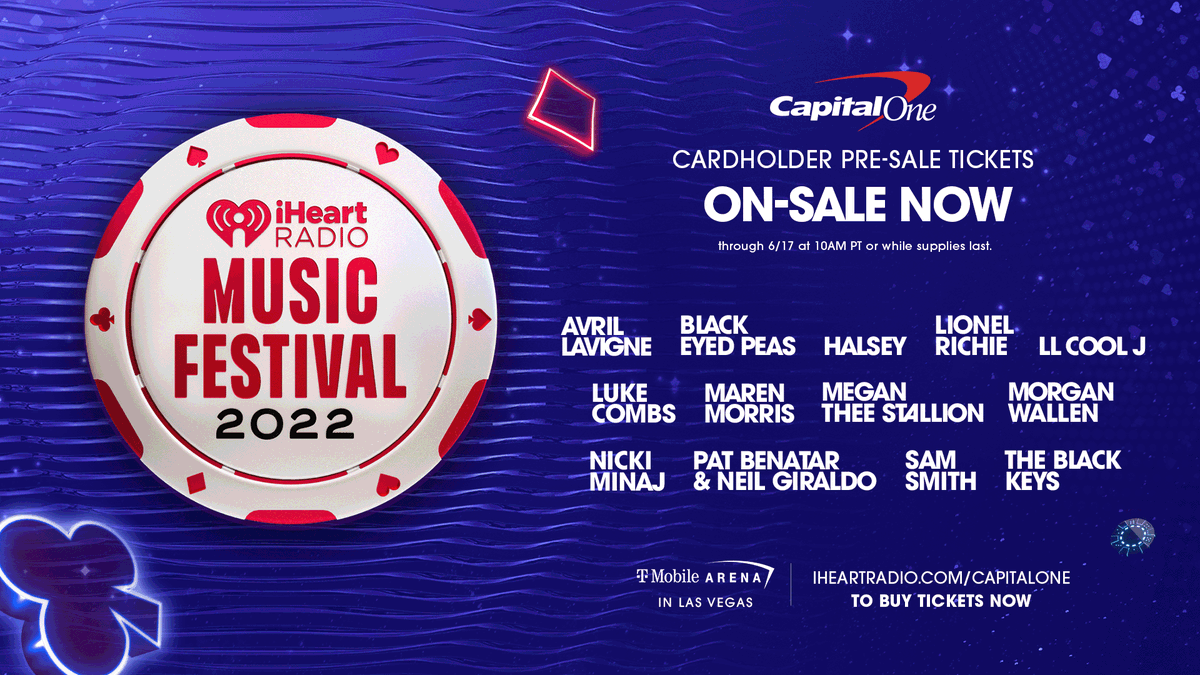 Z94Radio's tweet photo. If you’re a @capitalone cardholder you can buy your tickets to our @iHeartRadio Music Festival before anyone else RIGHT NOW! 🚨 Get your tickets and let us know if we will see you in Vegas! #iHeartFestival 

Buy here: https://t.co/Q9X0Fzd4xW https://t.co/X95mtQwmPc