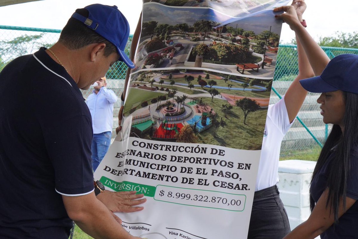 mariaicampoc's tweet photo. Desde el @DNP_Colombia acompañamos evento de primera piedra del escenario recreodeportivo en el municipio de El Paso.
Inversión de 9600 millones de pesos del Gobierno Nacional.
#Esconhechos
@IvanDuque @aleboterob
@YesidParraVera2 https://t.co/xCRRVQSvos