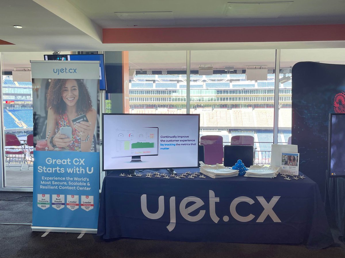 ujetcx's tweet photo. We had a wonderful time at the @NECCF 20th Annual Conference and Expo yesterday 🎉

(Check out our booth setup and the views of the beautiful @GilletteStadium, home of the New England Patriots!)

See you at the next one! ✌🏼

#NECCF #contactcenter https://t.co/mHjKSWQqit