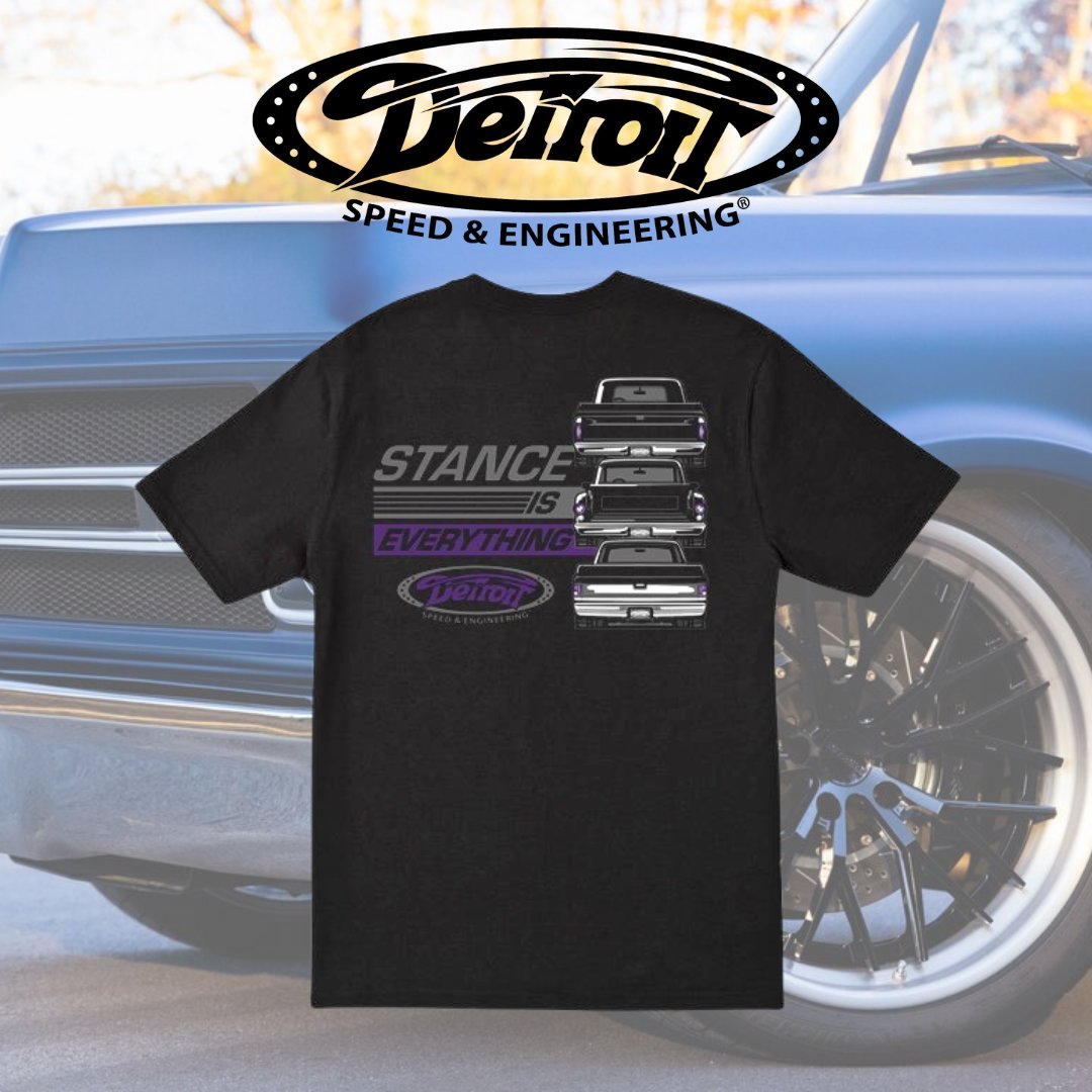 New product: Detroit Speed Chevrolet C-10 Stance is Everything 2.0 Shirt

This short sleeve shirt has a small DSE logo on the front and a large image of your favorite rear views on the back. 

Shop now: holley-social.com/DSC10StanceShi…

#DetroitSpeed #DetroitSpeedEquipped #Suspension