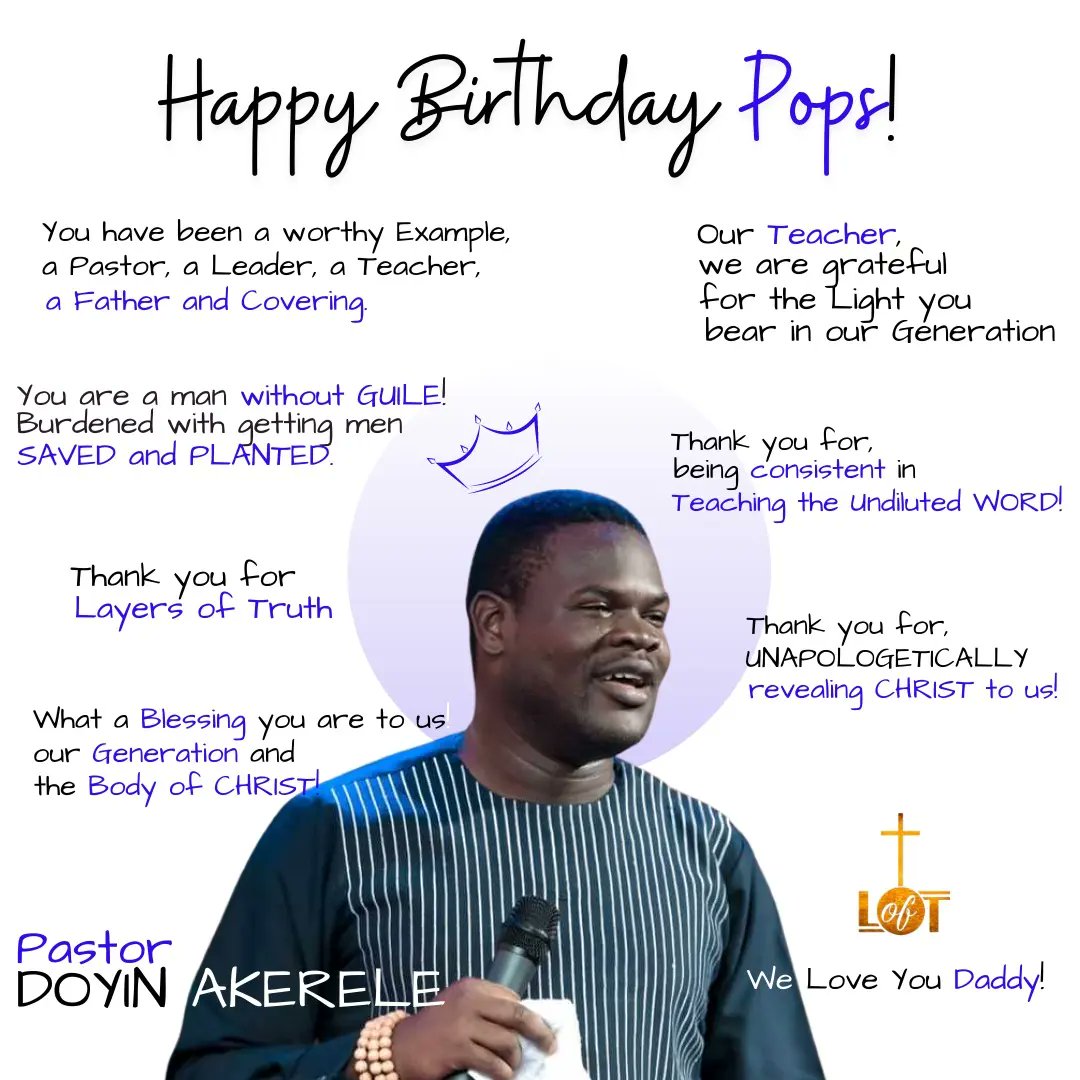 thejbtaylor's tweet photo. that is the mark of a true Father, Shepherd, Teacher, Mentor.
Happy Birthday My Pops, Pastor Doyin Akereleβ€ @DoyinAkerele1
I love and Honour you sirππΎββοΈ
#PastorDoyinAkereleβ€ #LayersOfTruth #BirthdayCelebration #GodlyExample #GodlyHeritage https://t.co/XLEDQigZ1T