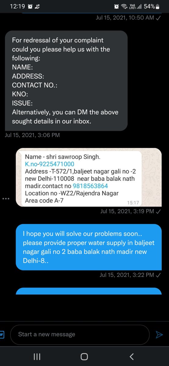897Sujata's tweet photo. @DelhiJalBoard App bas address hi lete ho krte kuch nhi ho ..inbox me  sari information itni bar de diya .pr hota jata nhi hai . . Pure 15 din ho gye hamre ghar pani nhi aya hai..@DelhiJalBoard @DelhiJalBoard @DelhiJalBoard https://t.co/YqXLyUaKIp