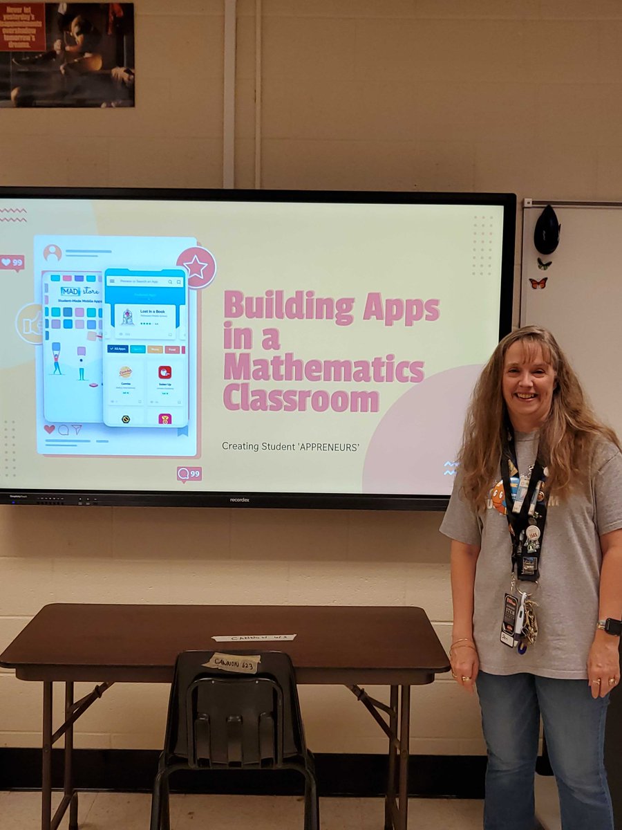 MADLearn's tweet photo. We are so proud of this PHENOMENAL MAD-teacher Sheri Dennard who is presenting at #STEMapalooza today about Building Apps in a Math Classroom! 
#MADproud #STEMapalooza #STEMAPALOOZA2022 #STEMCobb @CobbSchools @STEMTania @STEMsally https://t.co/6xnldbKnLB