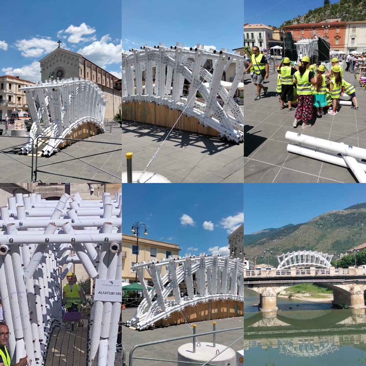 EsefCpt's tweet photo. Grande partecipazione per la manifestazione “The Building Village", una giornata intensa che ha visto protagonista l’ESEF-CPT impegnata nella realizzazione del prototipo del Ponticello ciclo/pedonale del Parco Fluviale San Domenico di Sora (FR) progettato dall’Ing. Piero Gemmiti. https://t.co/rR6oXK94QF