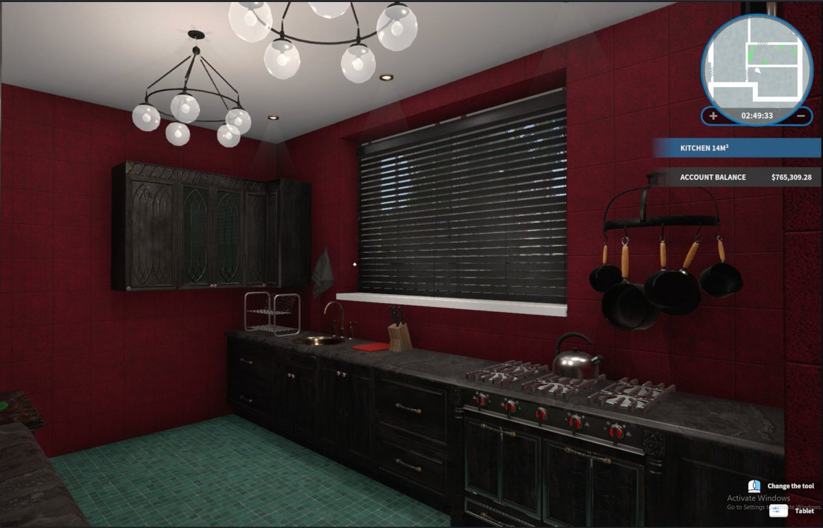 Delta_Bravo85's tweet photo. Can I have this kitchen IRL? #houseflippergame #houseflippersim #gothicdecor #gothickitchen https://t.co/X0tffd3nTK