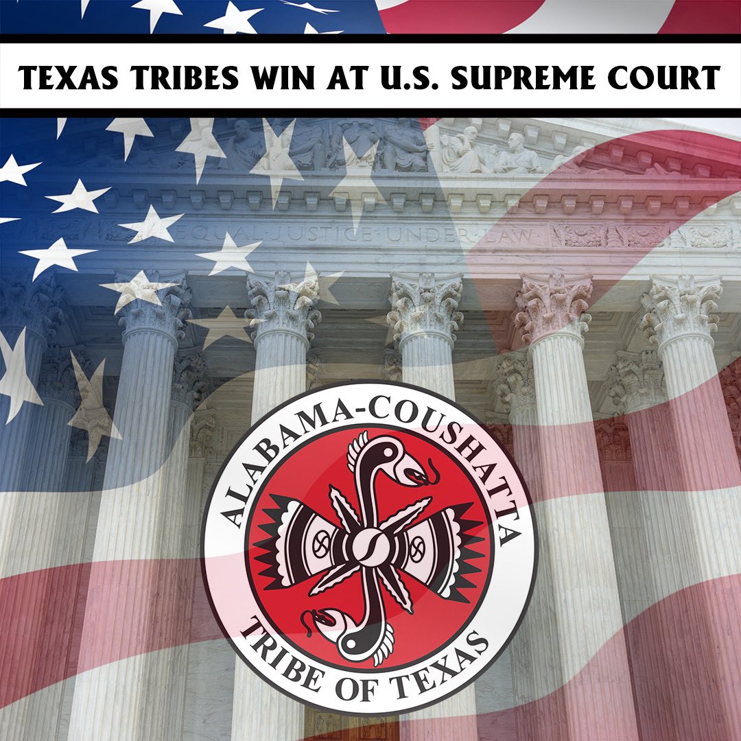 SupportACTribe's tweet image. The US Supreme Court issued a big win for the East Texas economy today by ruling that Naskila Gaming CAN offer electronic bingo! Read more: supportactribe.com/2022/06/15/tex…