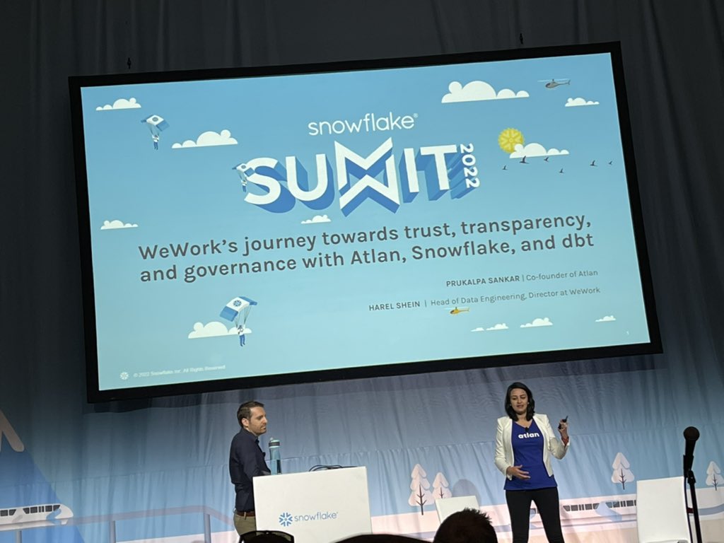Kramer_SQL's tweet image. Great session from @WeWork &amp;amp; @AtlanHQ by @prukalpa &amp;amp; @HarelShein 

#SnowflakeSummit