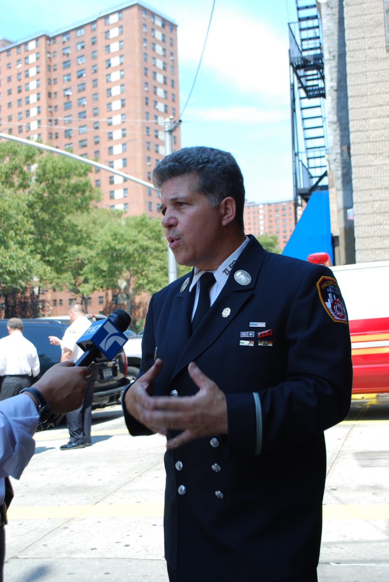 FDNY's tweet photo. FDNY wishes a happy and healthy retirement to Lieutenant George "Ricco" Diaz of #Ladder50 who retired this month after 35 years of service to the City of New York: Read more: https://t.co/s5U48OAwvr https://t.co/FcYe0mieRB