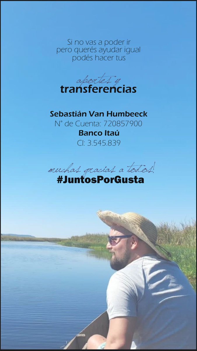 La salud mental pública es ilusoria en nuestro país. Por eso, les invitamos a ayudarnos a recaudar fondos a beneficio de la salud de Gusta. Lo que se brinda de corazón se multiplica 🥳🥁💥 Si no podrán asistir pero quieren ayudar igual, pueden hacer su aporte y transf a Seba VH