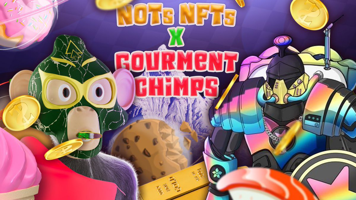 #NOTs is happy to Collab with Gourmet Chimps on promoting their Giveaway in Cosmos.  A #StarNOT is in this Giveaway!

🏆 1 StarNOT
🏆 10wl spots 
🏆 1 x 1,000 ⭐️ 

Enter:
1️⃣ Follow @NotsNfts &amp; <a href="/GourmetChimps/">Gourmet Chimps</a>
2️⃣ RT &amp; Tag 3 #Cosmonauts

48hrs ⌛