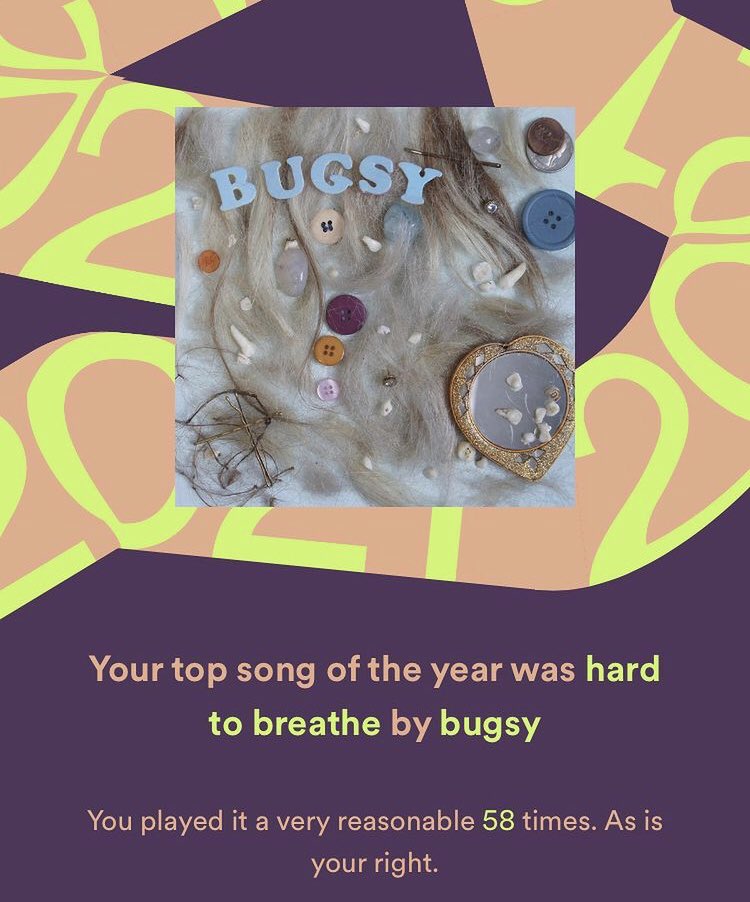 the way that my 2021 spotify wrapped was actually a prophetic warning… https://t.co/8vIWNxCoht