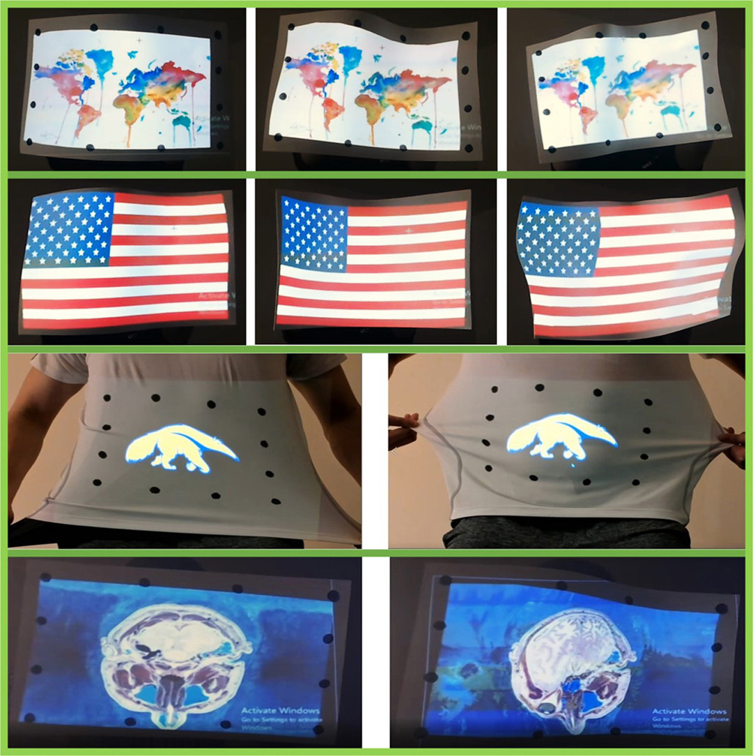CagJournal's tweet image. Dynamic projection mapping on deformable stretchable materials using boundary tracking

See more: bit.ly/3xzwzf5
See video on our Youtube channel: youtu.be/9qbRCZ455AM 
Authors: Ibrahim, Majumder, Gopi
#CagJournal #ComputerGraphics #Dynamicprojection #mapping