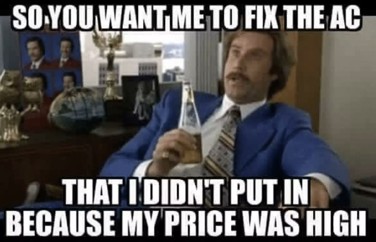 Alaskanpha's tweet photo. Everyday...  #hvaclife #hvacfacts https://t.co/BFAk4qoiCK