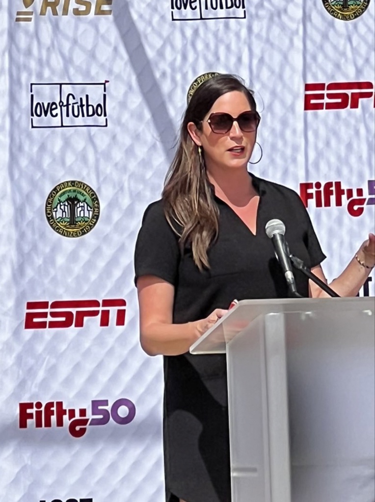 Had a great day w/ <a href="/LostBoyzInc/">Lost Boyz Inc.</a> &amp; their Lost Girls MVP Youth Softball Program! We unveiled a refurbished field at Rosenblum Park on the Southside &amp; got to hang w/ a few <a href="/chicagosky/">Chicago Sky</a> World Champs!

Great to work w/ <a href="/ESPNCitizenship/">ESPN Citizenship</a> as part of ESPN’s #Fifty50 Title IX celebrations!