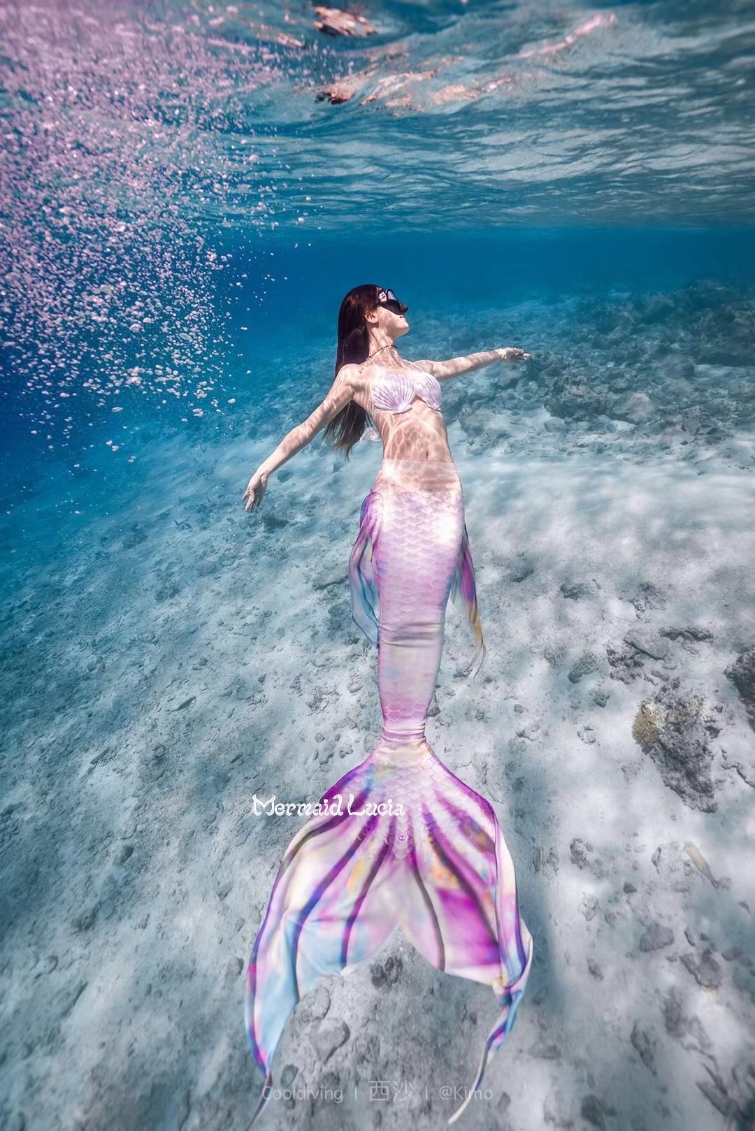 【海外製☆】Mermaid Lucia　マーメイドコルセット Patented Silicone Monofins/Silicone Tails/Fabric Tails
