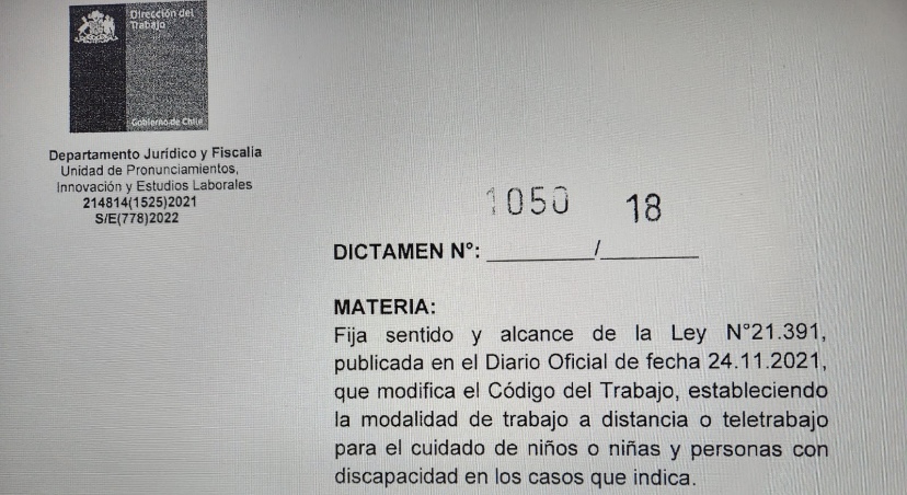 DirecDelTrabajo's tweet image. 📢Dirección del Trabajo emitió dictamen que permite trabajo a distancia o teletrabajo para madres o padres trabajadores durante próximas vacaciones escolares de invierno. Ver dictamen 👉 bit.ly/3HpUIrO