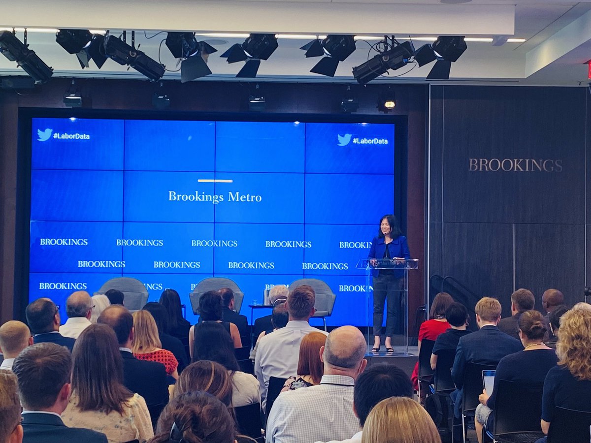 Happy to be in-person <a href="/BrookingsMetro/">Brookings Metro</a> excited to learn about the new DOL data strategy and how it can support state workforce efforts #labordata