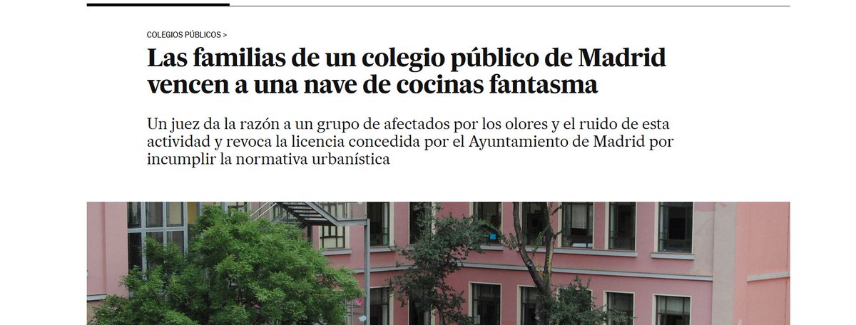 MariaPastorV's tweet photo. ¡Qué gran noticia!

Enhorabuena a todas las familias  que se movilizaron para impedir que las cocinas fantasmas se instalaran al lado del colegio de sus hijos e hijas y a las que hoy un juez ha dado la razón.

Siguente paso: #AlmeidaNoRecurras 

 https://t.co/stGbMKxs5J https://t.co/8M1sLA8COU
