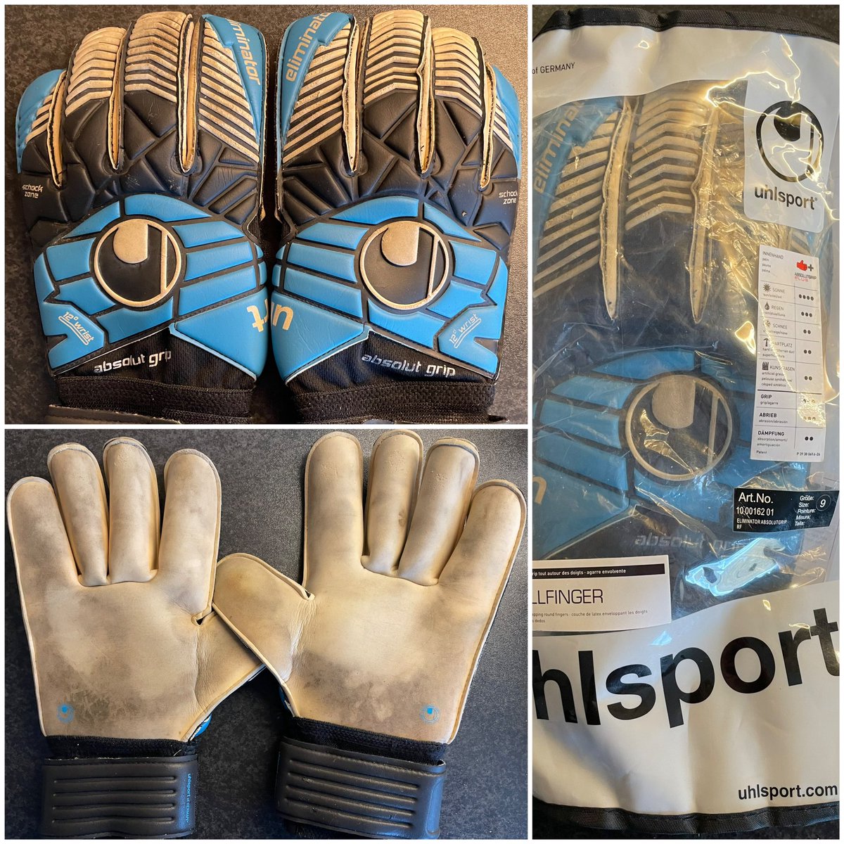 AlexMeadeWilson's tweet photo. #Goalkeepers & #Coaches, I have a few pairs of both ‘Never Used’ & ‘Barely Used’ #GoalkeeperGloves (older models) available for Free in Sizes 9 or 9.5 & in a mix of cut types. (Collection from Dublin). DM me if you’re at all interested. #FreeGloves #Rollfinger #FusedFinger https://t.co/t7nGyKjUdf