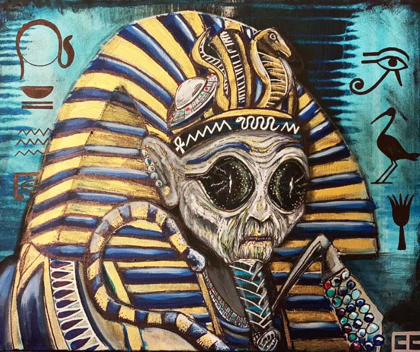 the_lampz's tweet photo. Buy the NFT and I will ship you the actual painting. 🔥🔥🔥 $3,500 USD. Check out ALIEN EGYPTIAN by permacrush at https://t.co/n6xDrelget NFT! https://t.co/Zyfd548yBb via @cryptocom #NFTs #NFTCommunity #nftart #NFTProject #NFTsales #NFTdrop #Aliens #painting #art #gold https://t.co/qZtXvJk7ry