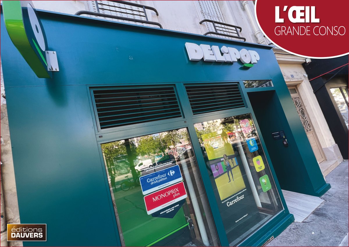 Info Editions Dauvers. Comme annoncé par mon p'tit doigt, <a href="/Monoprix/">Monoprix</a> rejoint <a href="/CarrefourFrance/">Carrefour</a> dans le projet de point de retrait piéton mutualisé ET automatisé Delipop.
#LŒILGRANDECONSO avenue de Versailles à Paris.