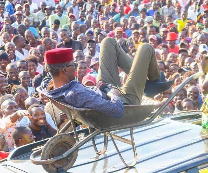 Just because a millionaire sat on a wheelbarrow on top of his ksh7million fuel guzzler doesn't make him your 'fellow poor' countryman. No. We must say no to conmanship.