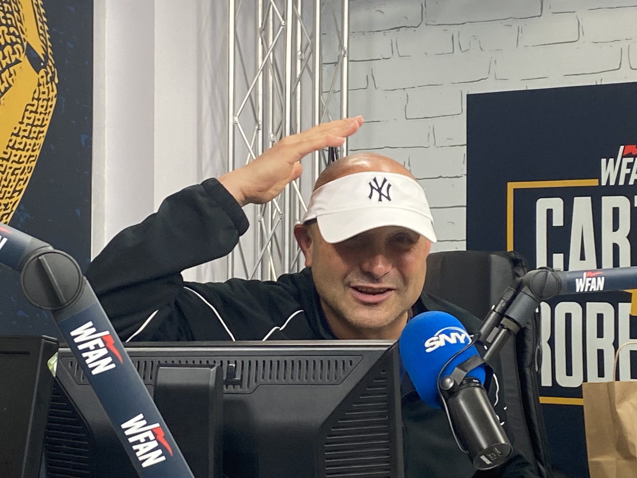 Evan Roberts on X This is why bald guys can t wear visors https t zn2QMbFgMG X