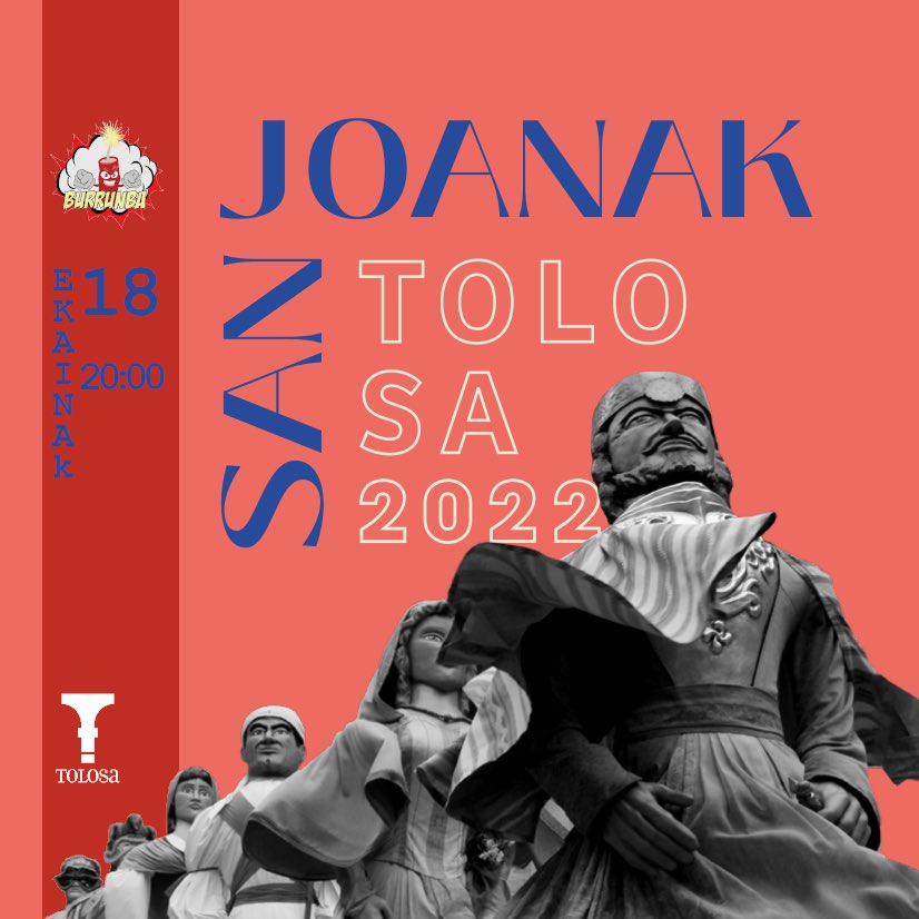 burrunbaelektro's tweet photo. 🔵AKTUAZIOA🔵

Ei Ei Ei!!! Larunbat honetan Tolosan egongo gera, animatu zaitez, 20:00tan hasita!!!

Ei Ei Ei!!! El próximo sábado estaremos en Tolosa, animate y ven,  a partir de las 20:00!!!

#tolosa #sanjoanak #burrunba #burrunbaelektrotxaranga #elektrotxaranga #burrunbelove https://t.co/oJTrA3WQ1J