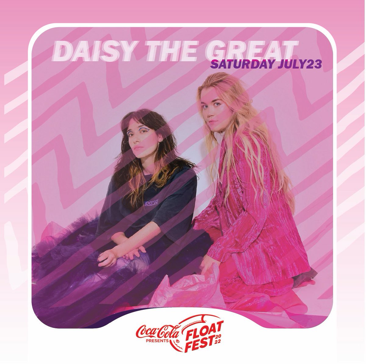 FloatFest's tweet photo. Hey #FloatFam, head on over to our #Instagram page TODAY for a @DaisyTheGreat TAKEOVER! 😎

See #DaisyTheGreatBand LIVE this July: https://t.co/yygvbkyjJR https://t.co/yD5X3OPdYw