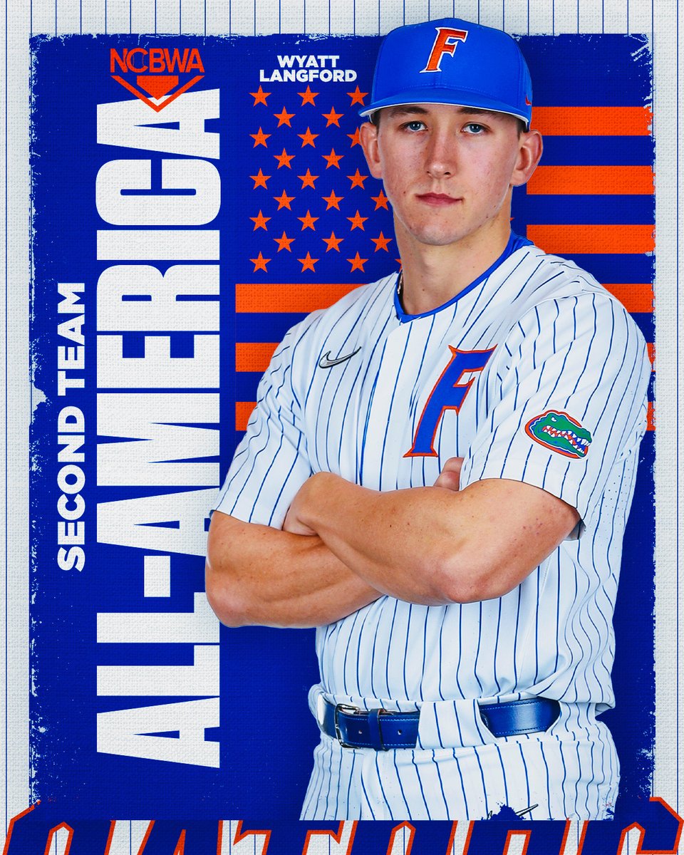 Trenton Thunder ➡️ Captain America 🇺🇸 @langford_wyatt is a 2022 @NCBWA All-American! #GoGators // bit.ly/WL36AA