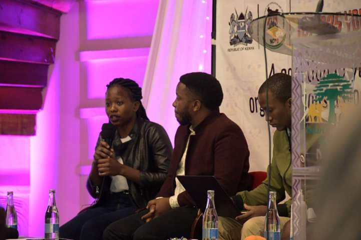 PlanKenya's tweet photo. Yesterday, one of our young people engaged fellow panelists on a discussion around value addition of #youths towards increasing demographic dividend & implementation of ICPD25 committments during AICPD25 Youth Coalition Launch.
#AcceleratingThePromise
#SheLeads
#wearegenerations https://t.co/JpBPY8cHgL
