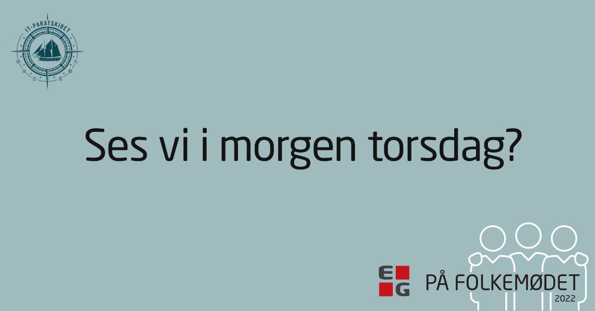 Så er vi klar til Folkemøde. Skal vi mødes?
#folkemoedet #Lets_Go_Further