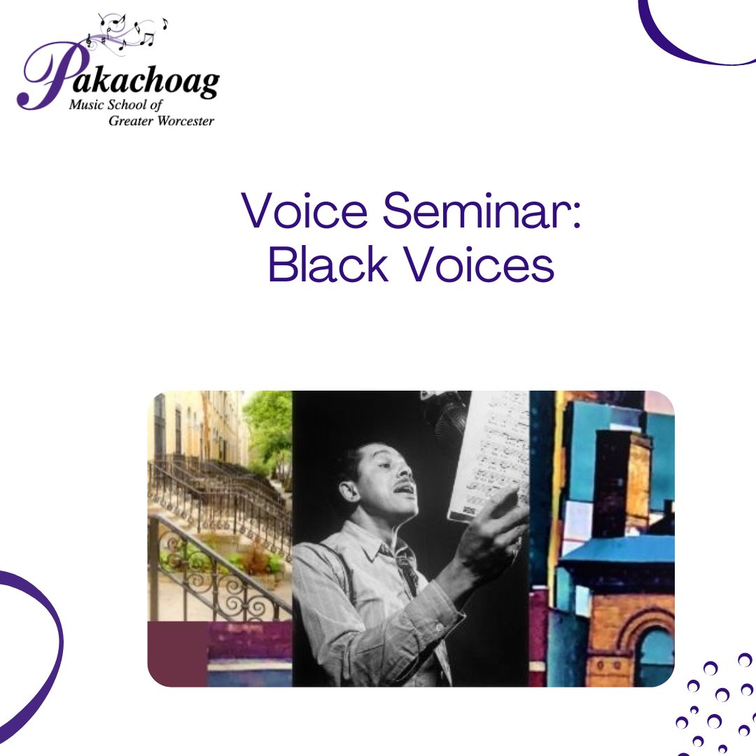 pakmusicMA's tweet photo. Join Pakachoag faculty Christon Carney, as he leads music and discussion on composers of color who composed during the Harlem Renaissance. Classes for the 8-week session will be held Tuesday evenings 6:30-7:15 PM beginning July 5. 
-
https://t.co/YFbf9cLkP5 https://t.co/9jq5KDOoW6