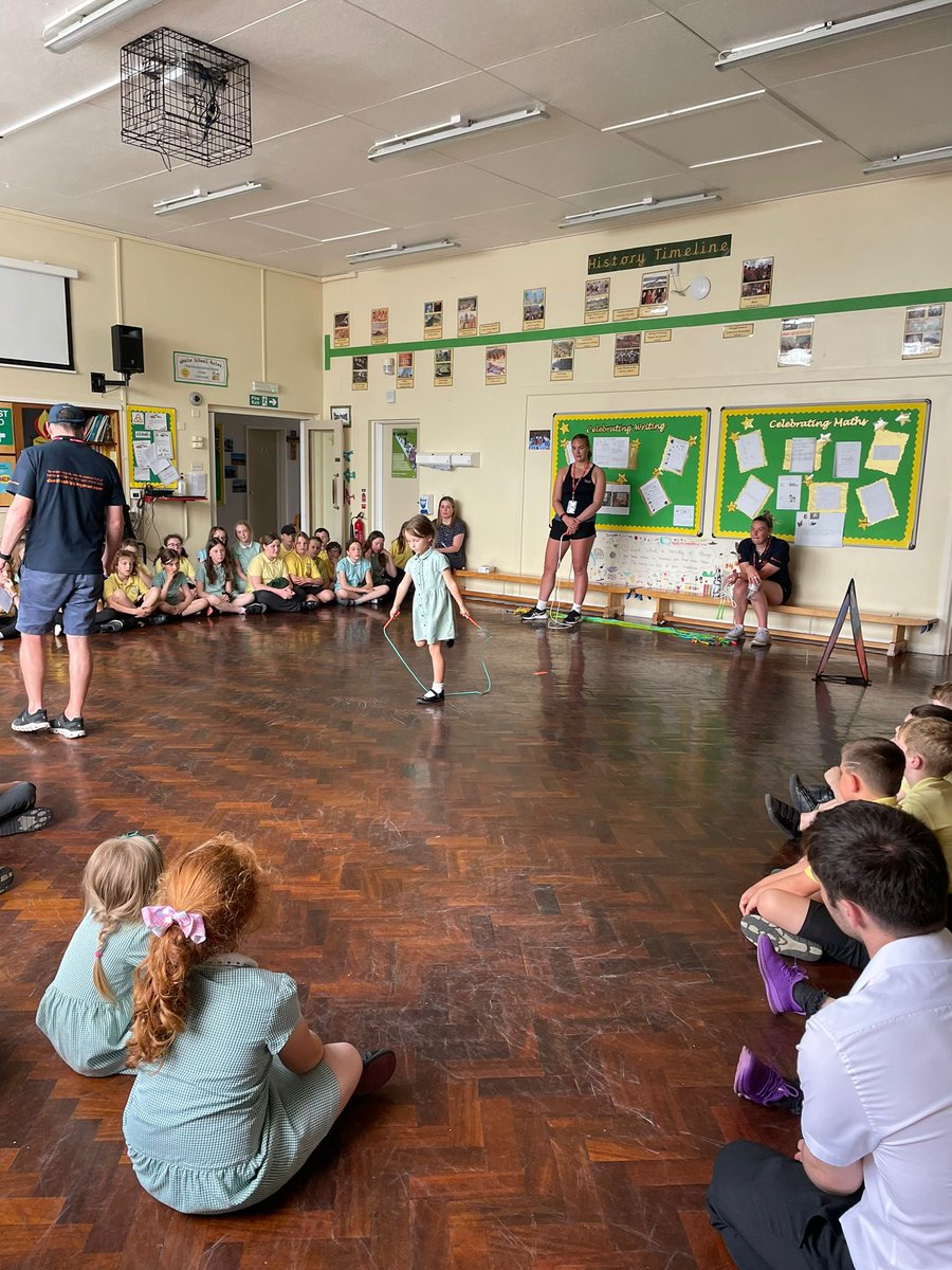 Maple Class had a brilliant time with <a href="/Dan_DTSM/">DantheSkippingMan®</a>. Thank you. #skipping #keepingfitandhealthy @holytrinitytatt