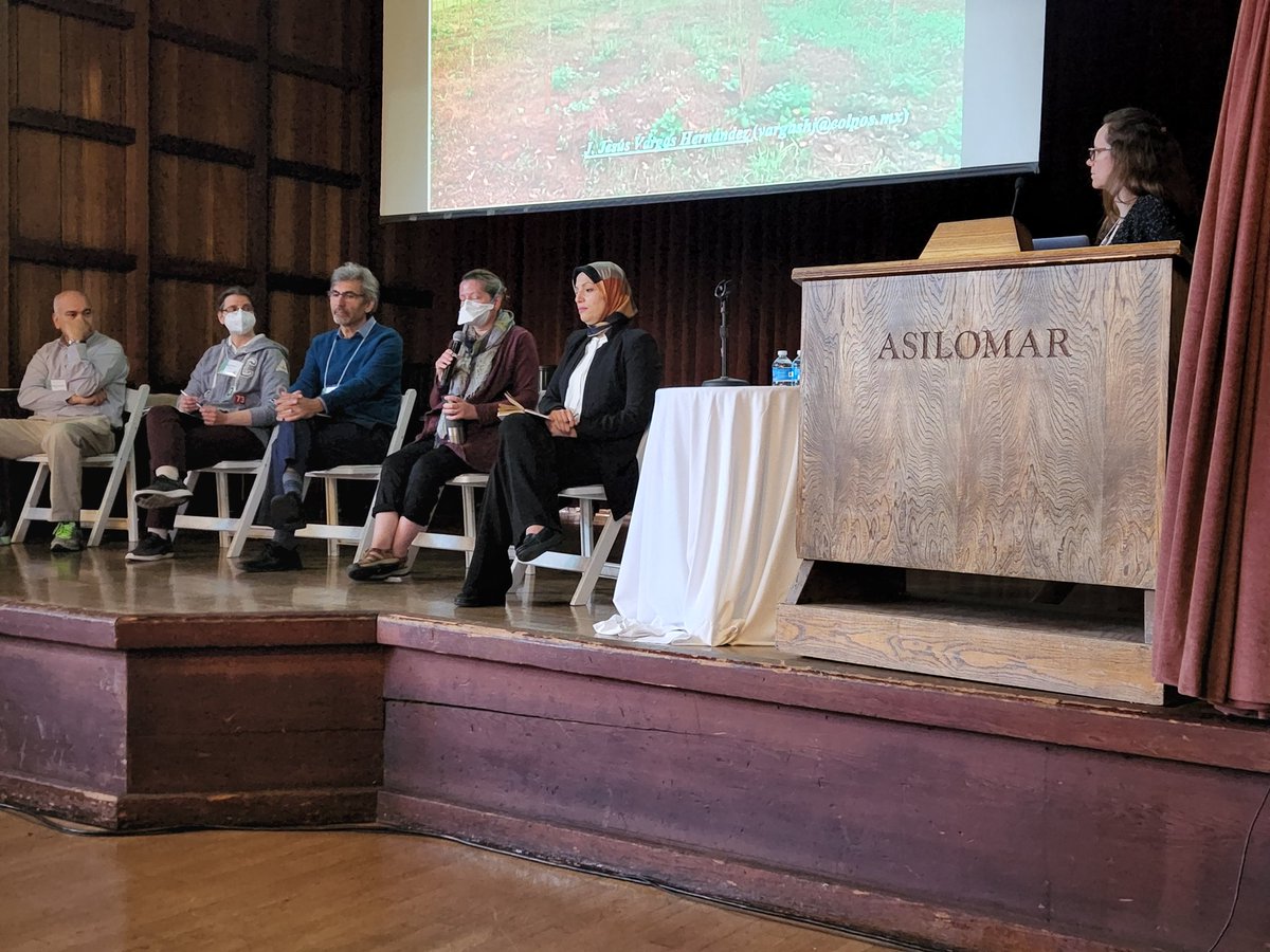 CKulheim's tweet photo. Panel discussion on tree breeding and genomic selection methods considering threats and opportunities. #NAFGS https://t.co/hCzEzmuuDE
