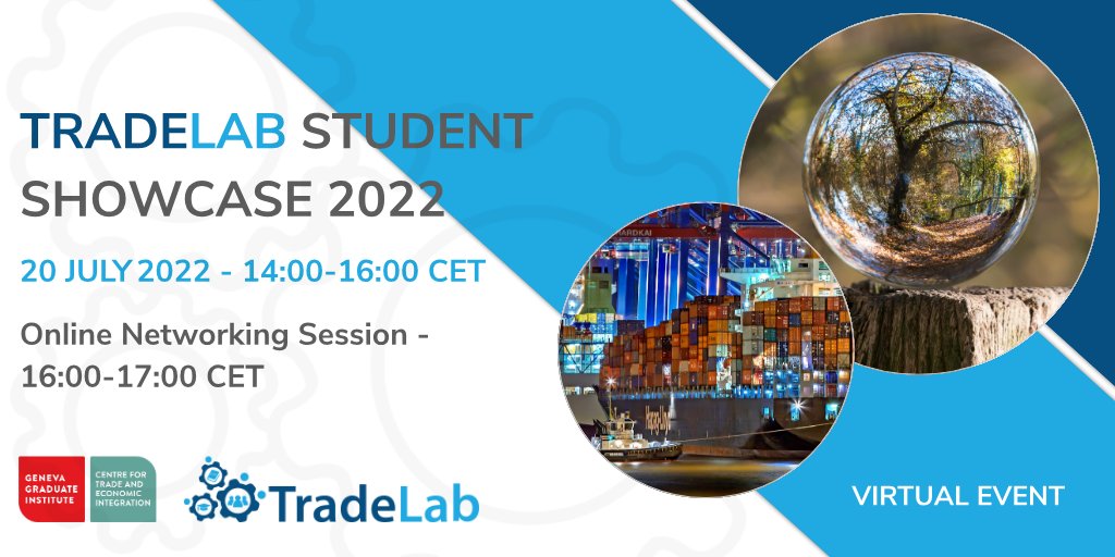 Join us on July 20th (1400-1600 CET) for our 🔆2022 Student Showcase.🔆 This event will feature project presentations by students from TradeLab Clinics worldwide!🌍🌎🌏 A networking session will be held shortly after the event!

☑️Register now at: bit.ly/39pFvKS
