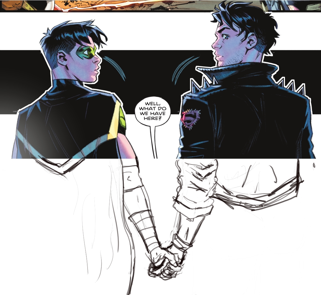 WhatthePop4's tweet image. @BelenOrtega_ so.... is this what Stephanie saw when she arrived? (Just drawn wayyyyy better?)🥰🫶🤔#TIMCON #DCPride