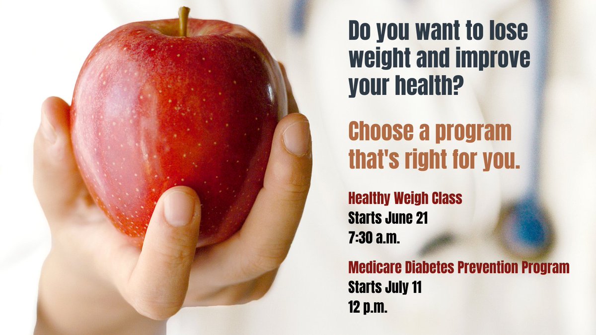 Have you been diagnosed with pre-diabetes? One of our upcoming programs might be just what you need to help you implement lifestyle changes, reduce weight, improve your health, and reduce your risk of getting type 2 diabetes. Learn more: bit.ly/3tCnVKm