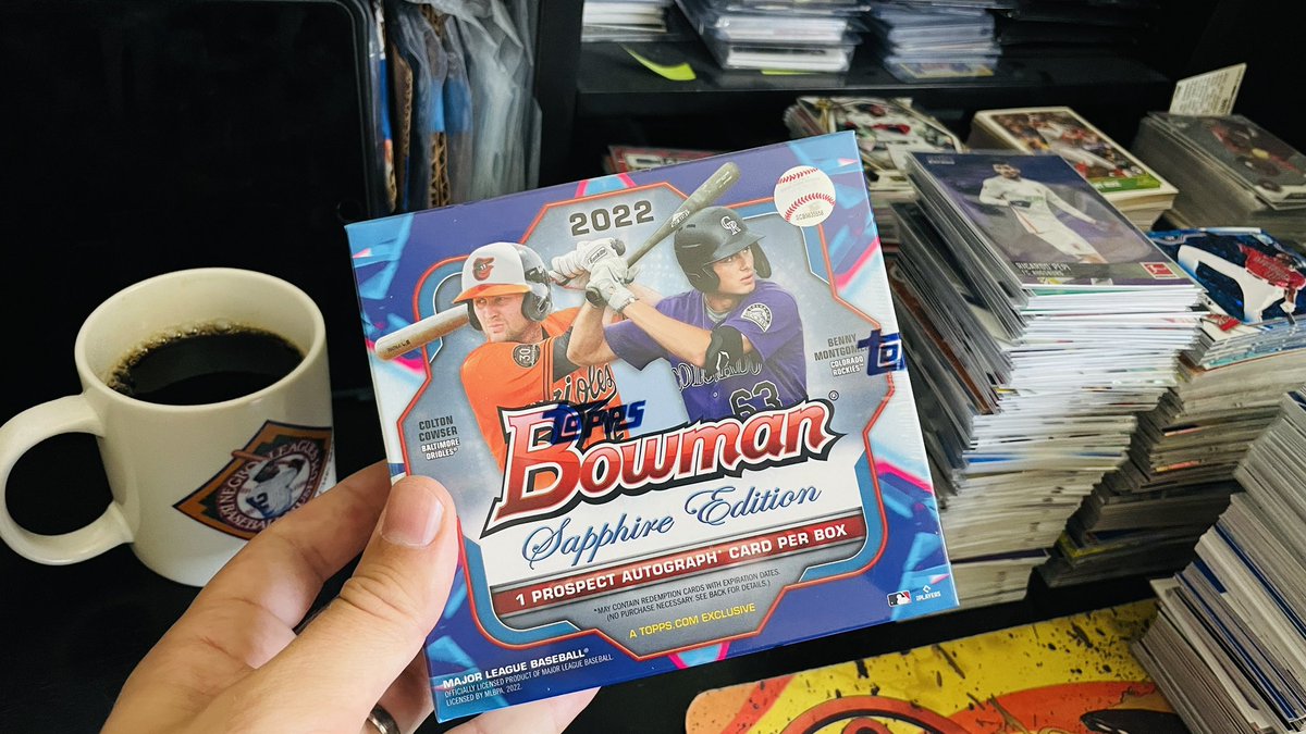 Look what arrived today 💥

Who wants to win a box of 2022 Bowman Sapphire ⚾️?!? 

RT &amp; Follow to enter to Win! 

#Collect #TheHobby 

*winner drawn Friday 06/17 &amp; will have 1 week to claim from video draw to be posted below or alternate winner will be selected ⤵️