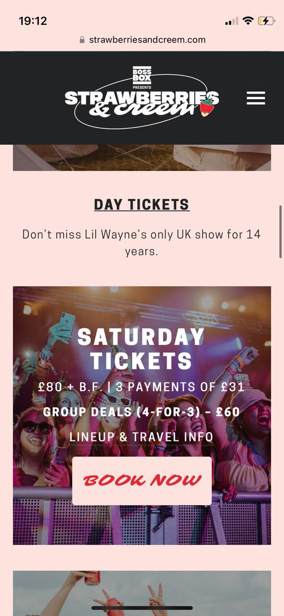 Joe_Ruuu's tweet photo. @TicketmasterUK @TicketmasterCS @SandCFestival The sales website is still advertising it as ‘Lil Wayne’s only UK show for 14 years’ 🤣🤣🤣 https://t.co/sOglKVsBMN