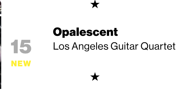 “Opalescent”, has hit #15 on this week’s Billboard’s Classical Music chart! Please help us push it into the top ten! 
Now widely available (physical CD sales and digital downloads help the most for charting. 😁 ): orcd.co/dkbmylx  

#availablenow #classicalguitar #amazon