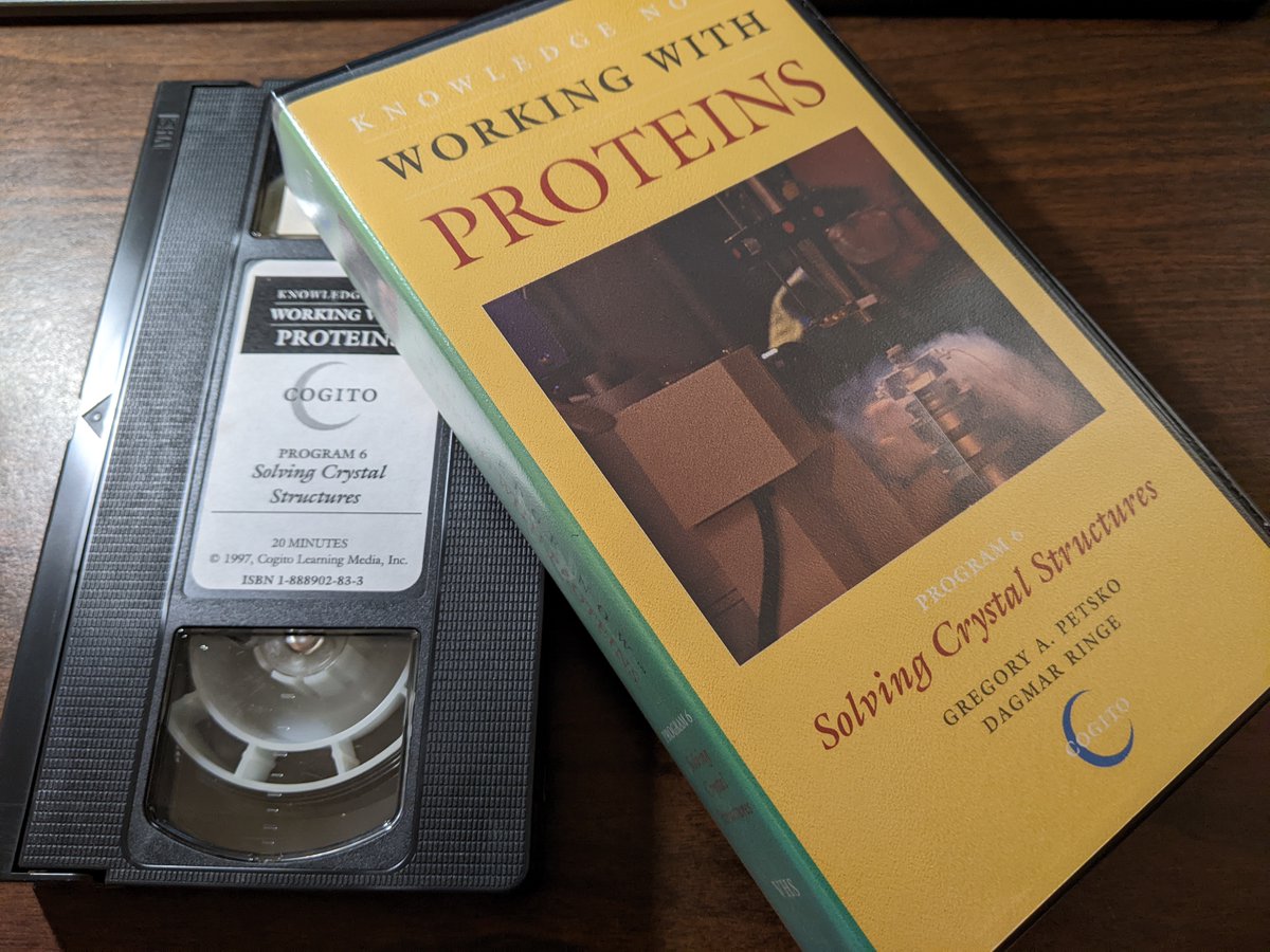 heluvascientist's tweet photo. My department chair just gave me a wonderful crystallography relic. Now to dig up a VHS so I can watch it!

#crystallography #proteins #structuralBiology #crystalStructures https://t.co/ZRSl0DQQsK