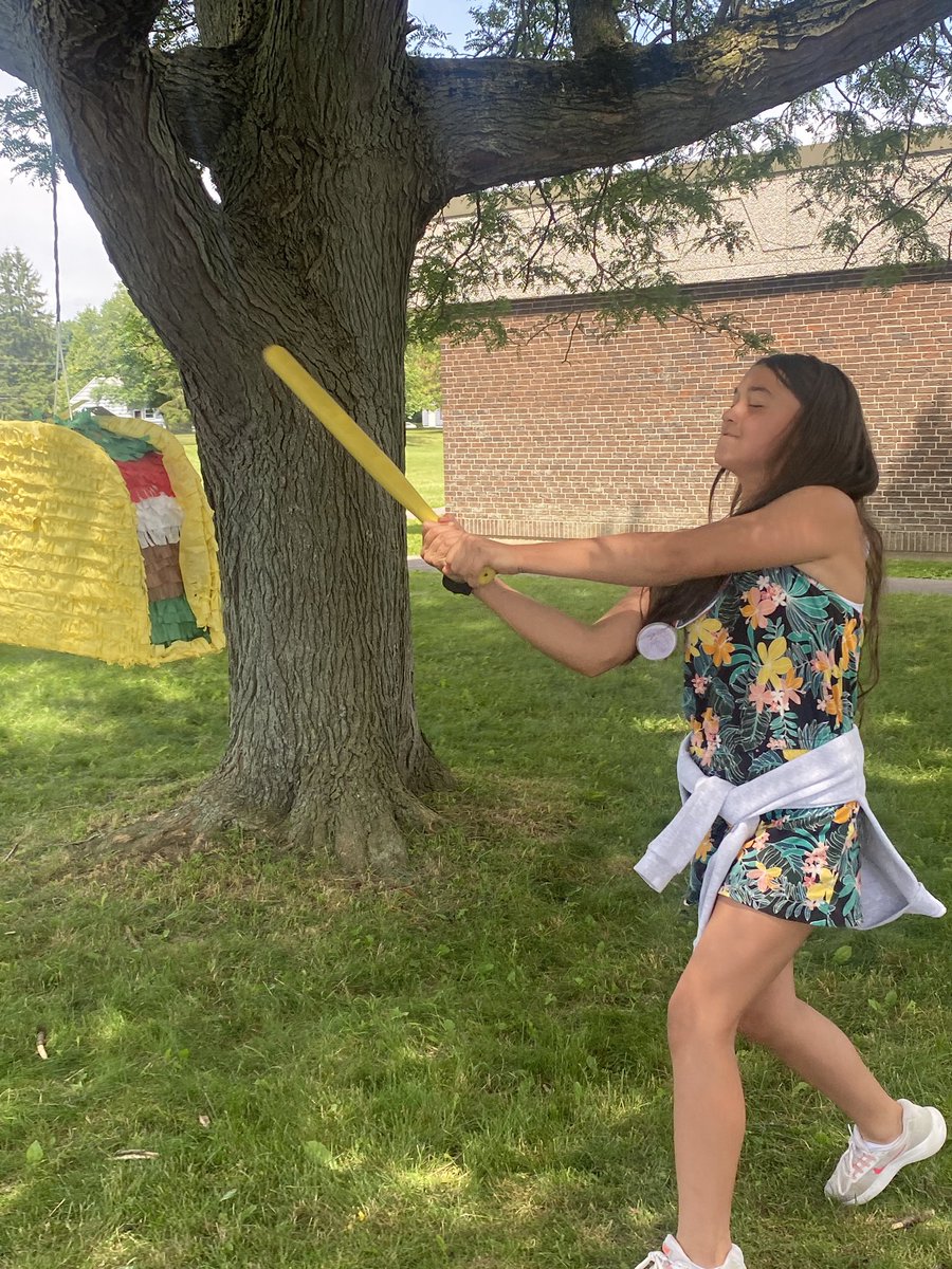 Alyssa took a swing at the piñata on her special day!