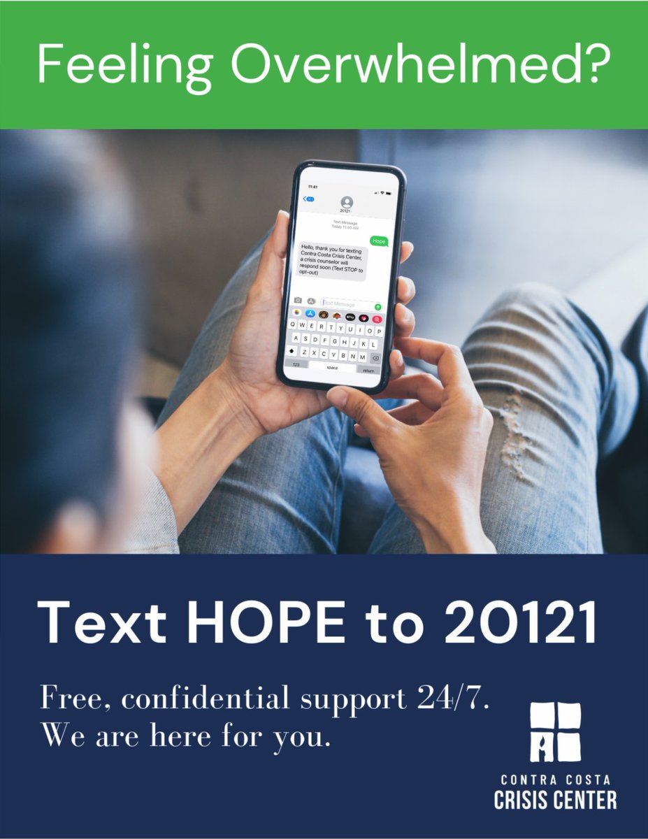 CCCrisisCenter's tweet image. #contracostacrisiscenter #text #withhelpcomeshope